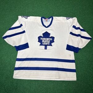 Vintage 90s Toronto Maple Leafs CCM White NHL Hockey XL Jersey